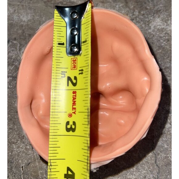 Vintage  Doll Faces Mask Craft Heads Plastic Santa Boys Old Lady / Men Lot of 5 - Picture 4 of 5